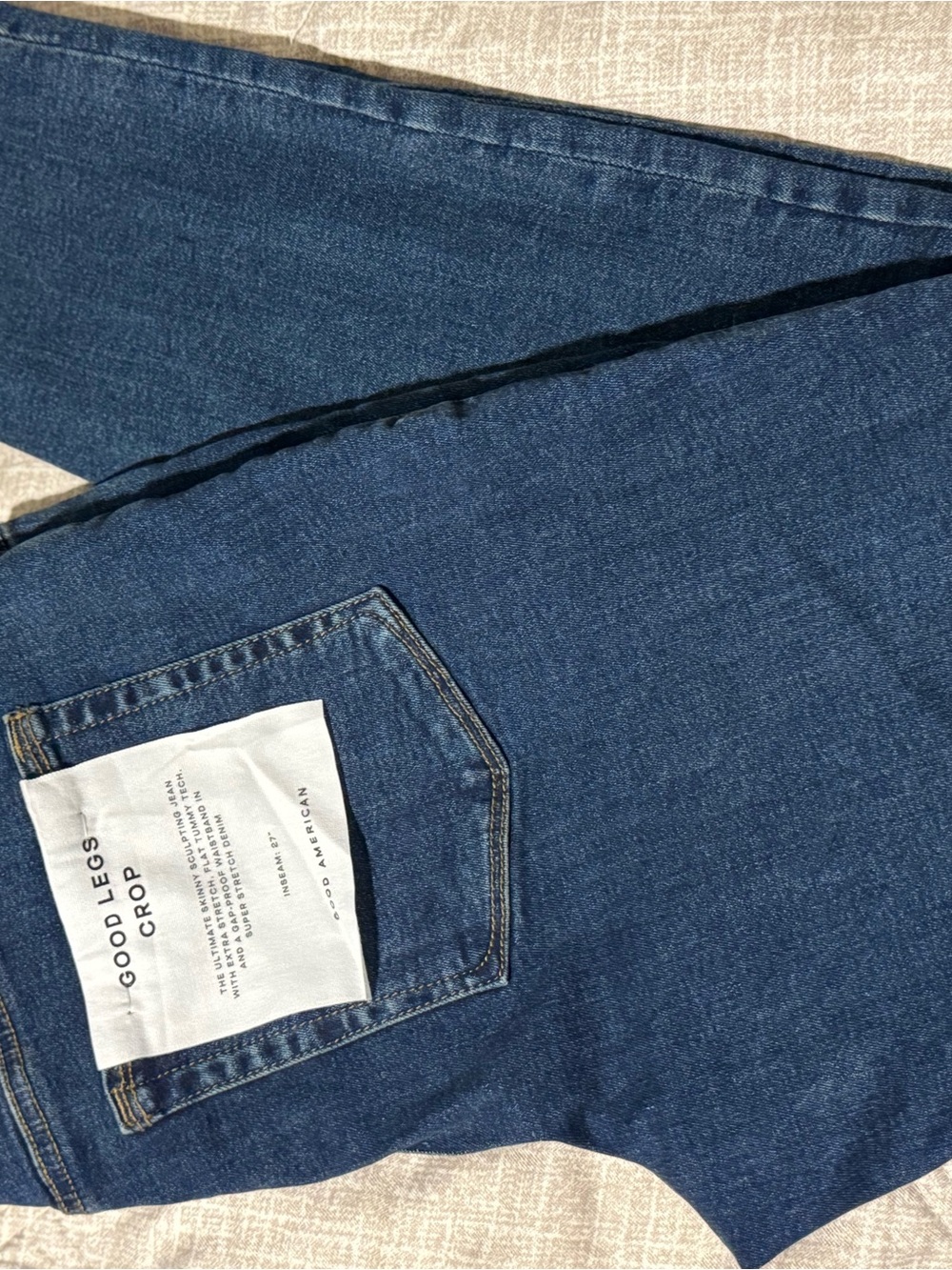 Good American Women's Skinny Good leg crop